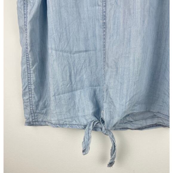 PrAna Denim Mackenzie Tank Top with Tie Bottom - Size XS - Picture 3 of 6